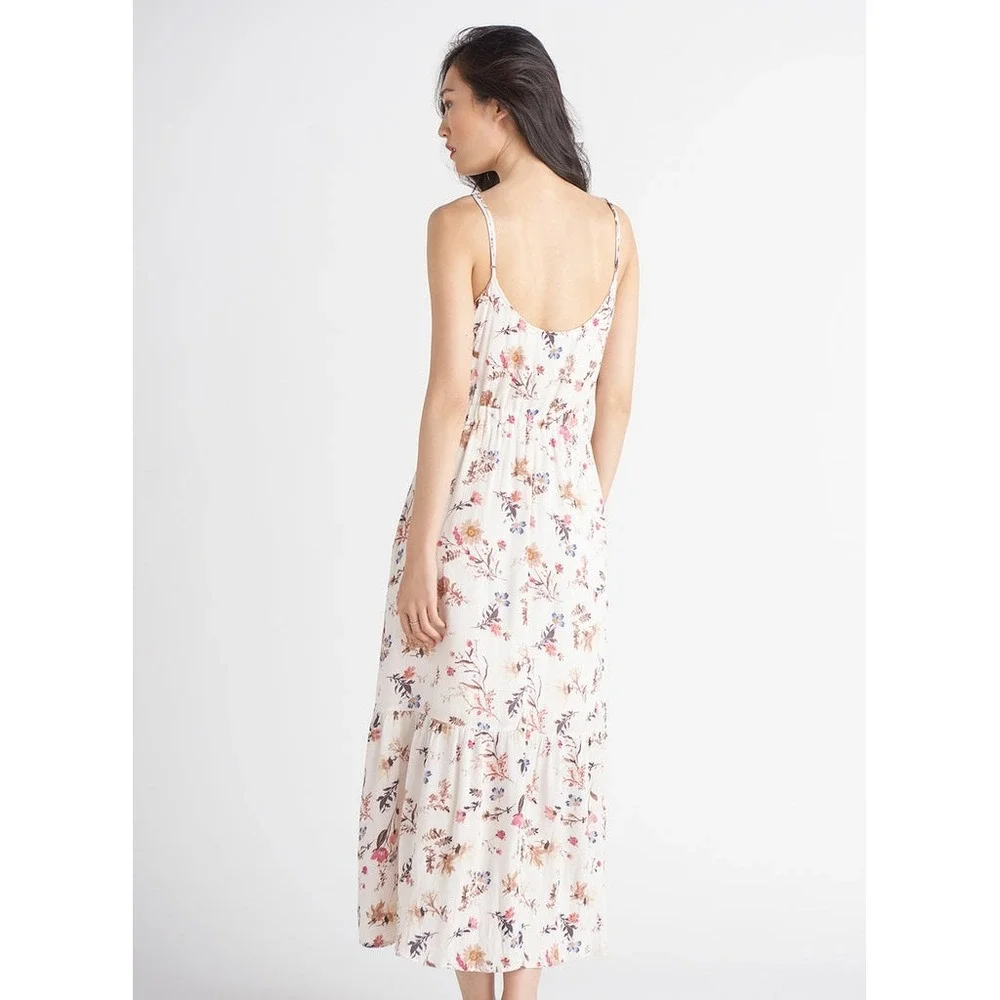 Abercrombie & Fitch White floral maxi dress